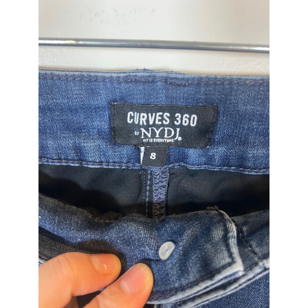 NYDJ Womens Jeans Curves 360 High Rise Slimming Medium Wash Blue Size 8 - Picture 2 of 6